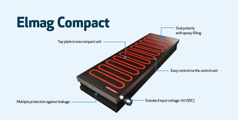Advantages od magnetic chuck Elmag Compact